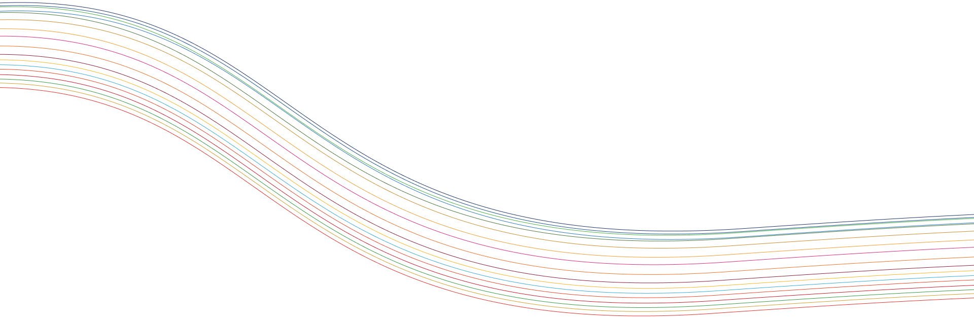 Linien in den Farben der SDGs